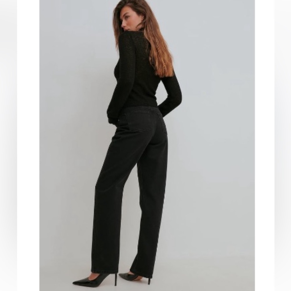 NAKD Josefine HJ Black Straight Leg Jeans